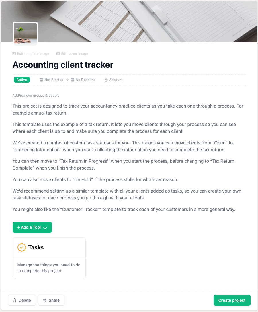 accounting client tracker