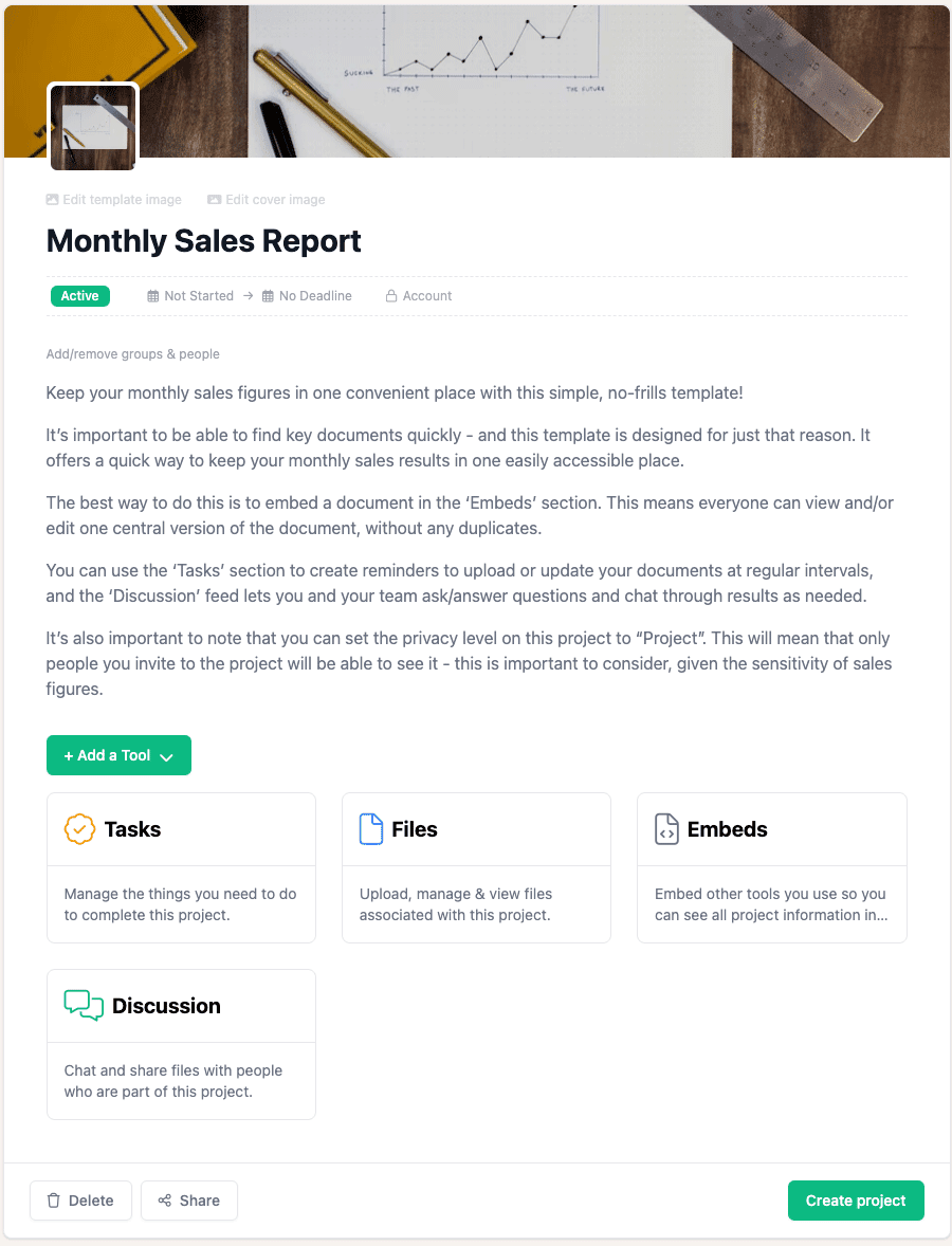 Monthly Sales Report Template Project co