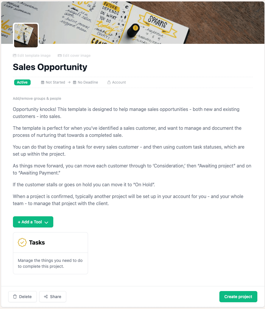 Sales opportunity