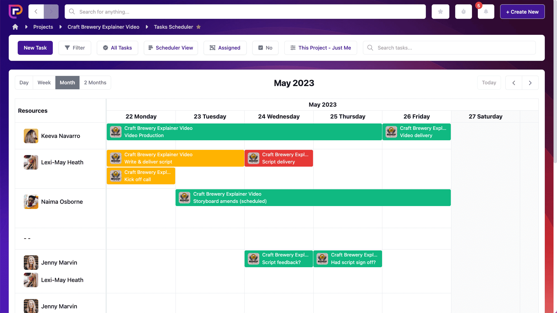 Project.co project task scheduler