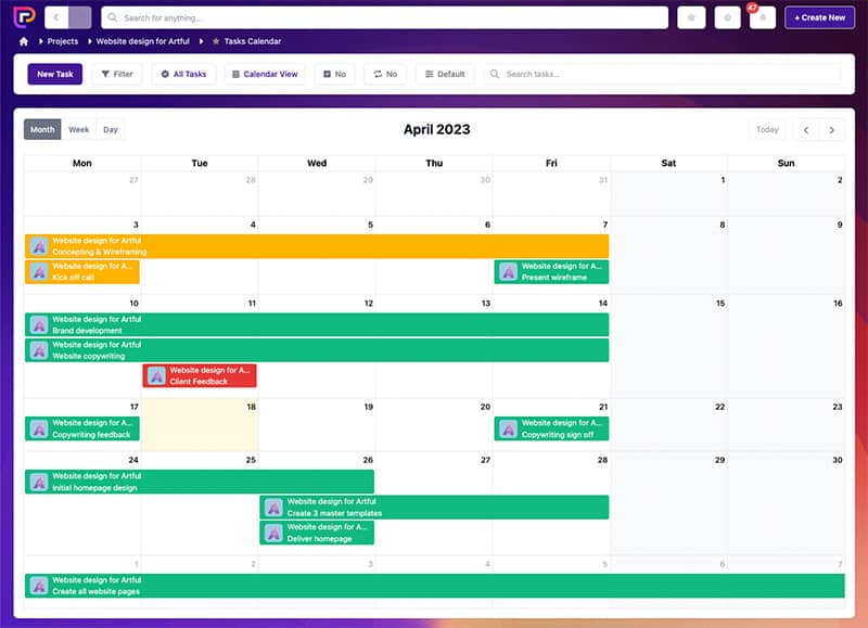 Tasks Calendar