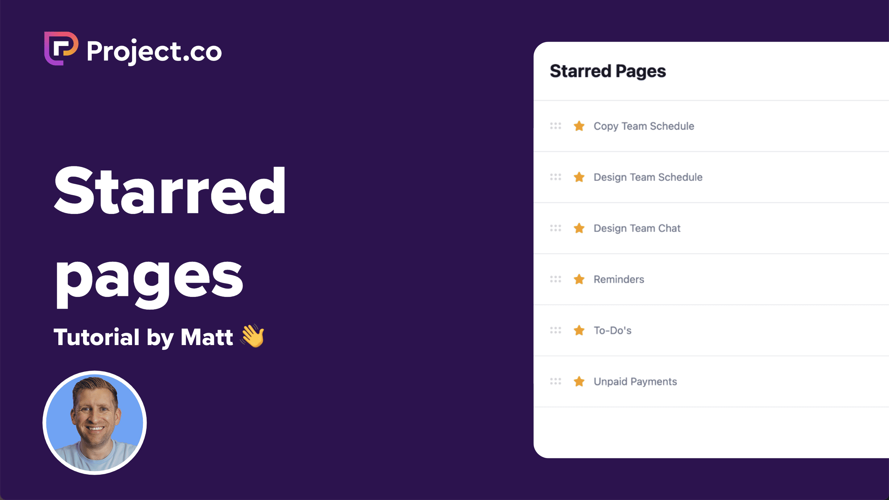 How to use starred pages