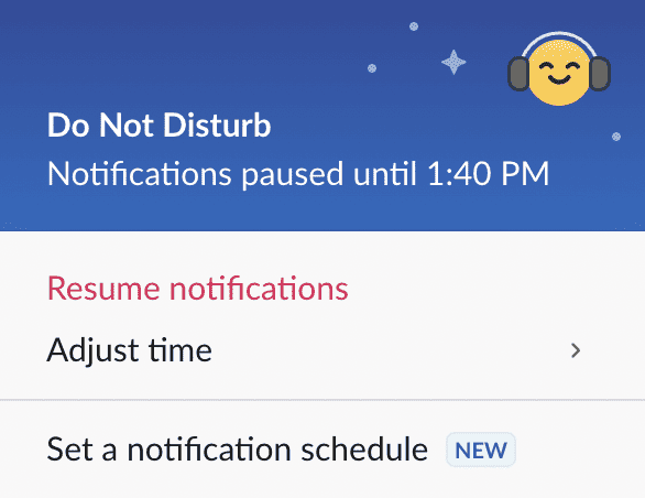 Do not disturb feature